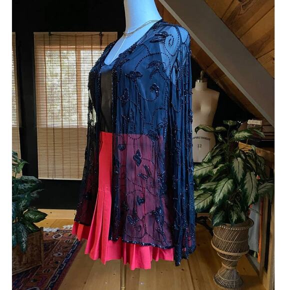 Vintage sequins sheer black jacket - Picture 4 of 4